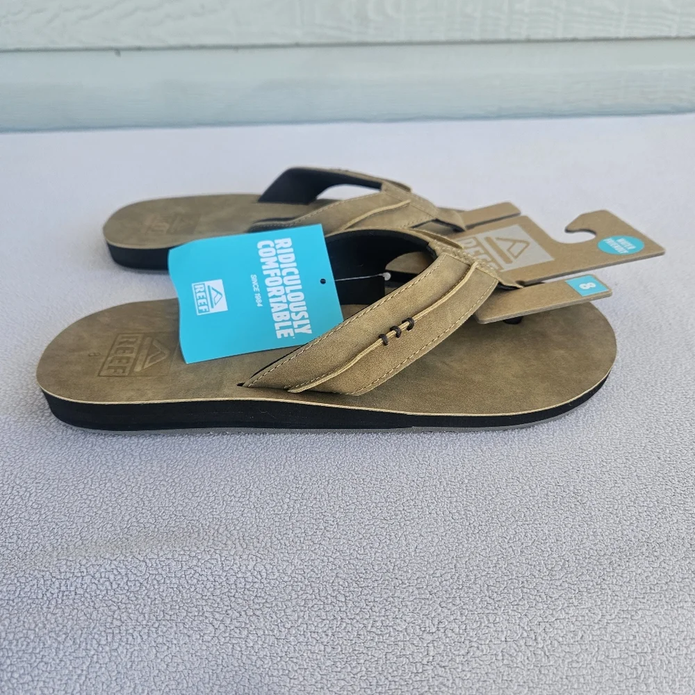 Reef Marbea SL Flip Flop Sandals Mens SZ 8 Comfort Water Friendly Bronze Brown